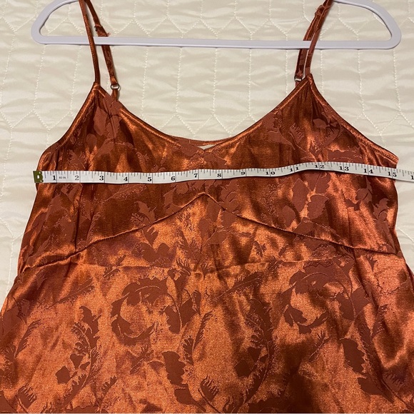 Saltwater Luxe Terracotta Satin Dress Size Large - Picture 3 of 7